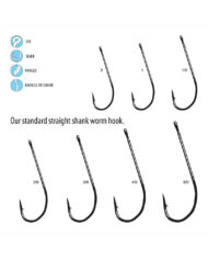 Worm Hook Straight Shank – Line art