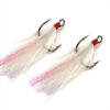 Feathered Treble - White/Red