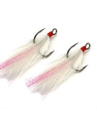 Feathered Treble – White/Red