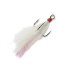 Feathered Treble – White/Red