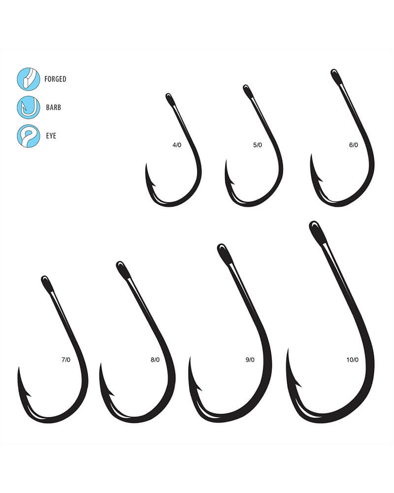 Octopus Circle Straight Eye 4x Strong (Inline-Point) - USA Fishing