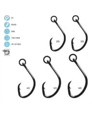Nautilus Circle Hooks with Solid Ring – Line art
