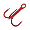 Treble Hooks, 2x Strong, Round Bend - Red
